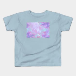 fairy dust glitter clouds magic sky in pastel colors pink purple and blue Kids T-Shirt